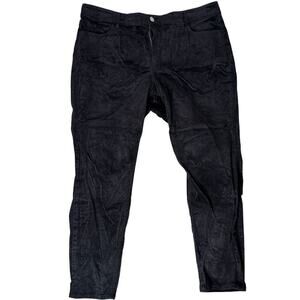 Ann Taylor loft black velvet faux suede skinny pants size 20